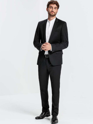 Herren Anzugshose Schwarz