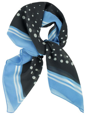 Tuch mit Muster blau / schwarz getupft