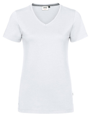 Damen V-Shirt Weiß