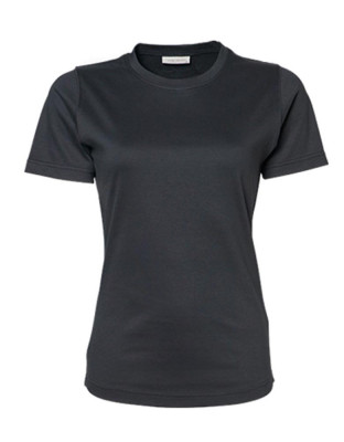 T-Shirt Rundhals Damen Dunkelgrau