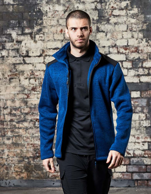 Arbeits Fleecejacke Herren Blau