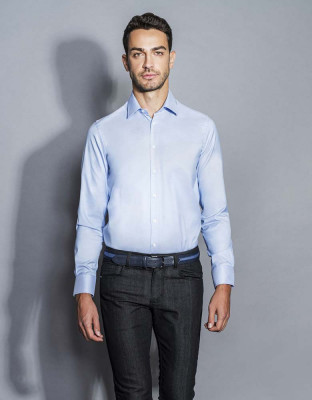 Daniel Hechter Herren Hemd Hellblau