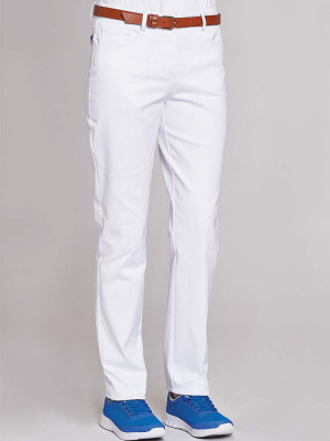 Damen Arbeits Stretchhose Weiß