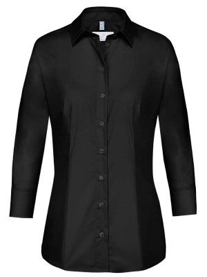 Damen Bluse 3/4 Arm Schwarz