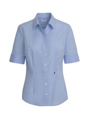 Hellblaue Damen Bluse Kurzarm