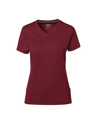 Arbeits T-Shirt Weinrot Damen