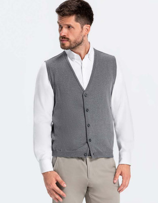 Strickweste Herren in Grau