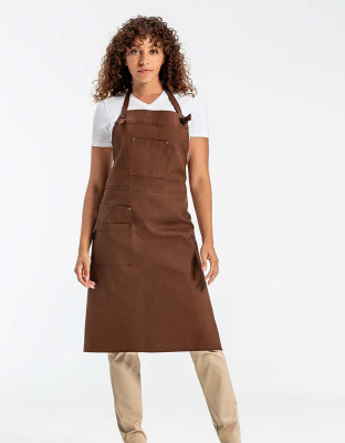 Latzschürze Damen Braun Nachhaltig