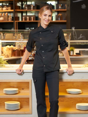 Schwarze Kochjacke Damen