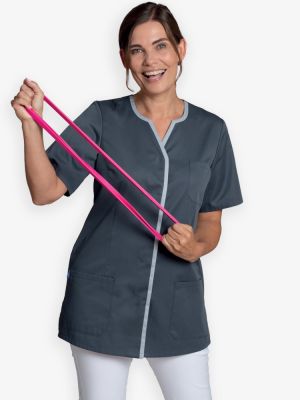 Moderner Damen Kasack mit Knopfleiste