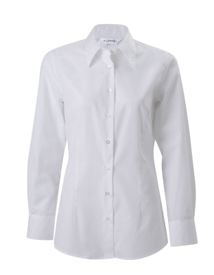 Damen Bluse Langarm Weiß