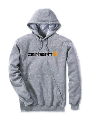 Carhartt Logo Hoodie Herren Hellgrau