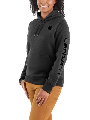 Carhartt Damen Logo Hoodie Dunkelgrau