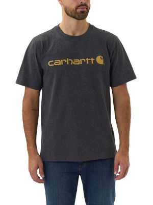 Carhartt Herren Logo Shirt Dunkelgrau
