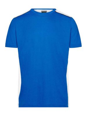 Blaues Arbeits T-Shirt Herren