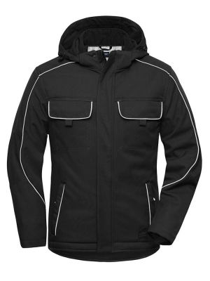 Gefütterte Softshell Arbeitsjacke Schwarz
