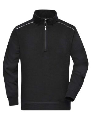 Schwarzes Half Zip Sweatshirt