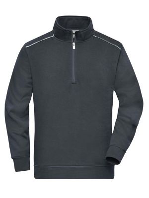 Half Zip Sweatshirt Dunkelgrau