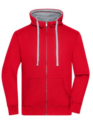 Herren Zip-Jacke Rot