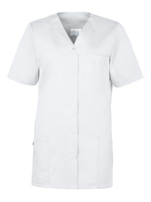 Weißer Damen-Kasack mit Knöpfen